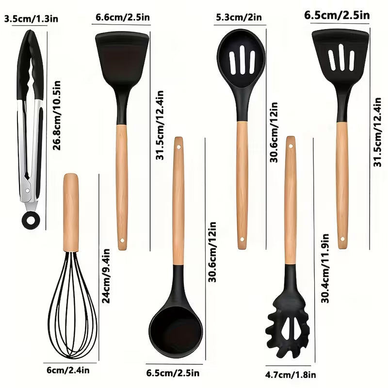 7-Piece Silicone Kitchen Utensil Set