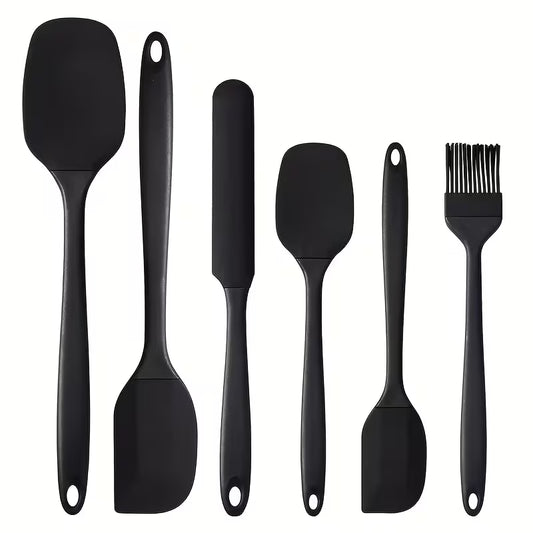 6 pcs Silicone Kitchen Utensil Set (Black)