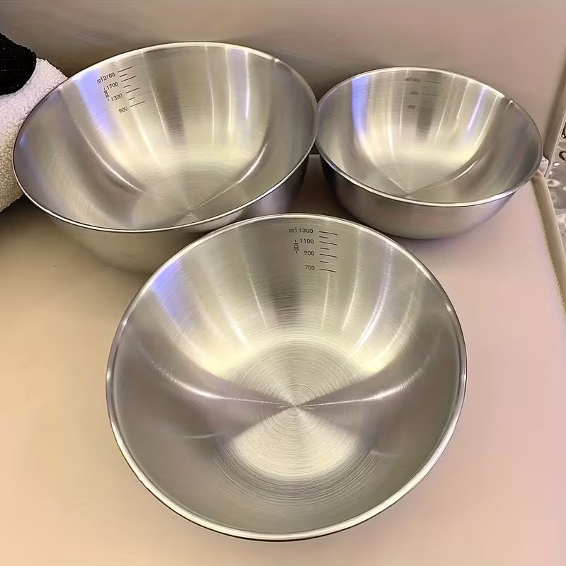 Stainless Steel Mixing Bowls Set (3 Pieces)