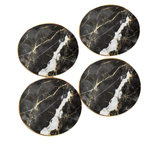 Marble Style Drink Coasters – Set of 4